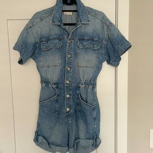 Free People Denim Romper